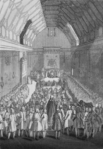 House of Lords på George IIs tid, 1845 av Unbekannt