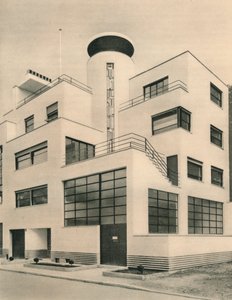 House of M. M. Joel og Jan Martel, billedhuggere, Rue Mallet-Stevens, Auteuil, c1927 av Unbekannt
