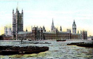 Houses of Parliament, London, 1900-tallet av Unbekannt