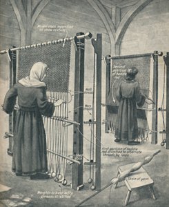 Hvordan tøy ble vevd i saksisk England, c1934 av Unbekannt