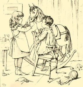 Hvordan gyngehesten spiste kaken, 1881. av Unbekannt