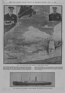 Hvordan Titanic møtte katastrofe..., og Cunard-fartøyet Carpathia..., 20. april 1912. av Unbekannt