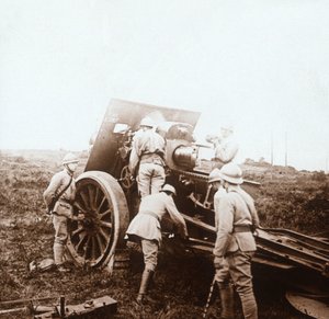 Haubits batteri, c1914-c1918 av Unbekannt
