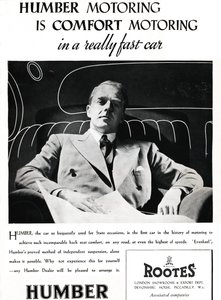 Humber Motoring er Comfort Motoring i en veldig rask bil, 1937 av Unbekannt
