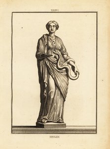 Hygieia, gresk og romersk gudinne for helse og renslighet, datter av medisinguden Asclepius av Unbekannt