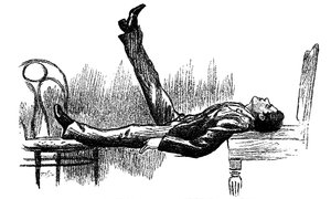 Hypnotisert subjekt i en tilstand av katalepsi, 1891 av Unbekannt