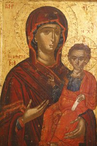 Ikon : Sta Mary Hodigitria (1500-tallet), Berat, Albanie av Unbekannt