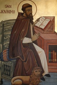 Ikon som viser San Jeronimo Madrid Spania av Unbekannt