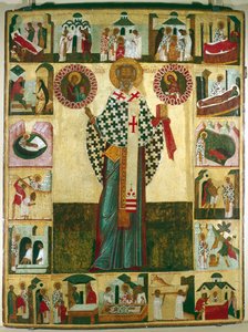 Ikon av St Nicholas, russisk av Unbekannt