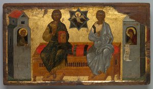 Ikon for Det nye testamentets treenighet, ca. 1450. av Unbekannt