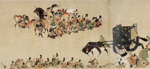 Illustrert fortelling om Heiji-borgerkrigen Det keiserlige besøket i Rokuhara 4-rullen, 1200-tallet av Unbekannt