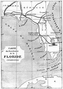 Illustrasjon fra Fra jorden til månen av Jules Verne, 1865 av Unbekannt