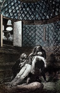 Illustrasjon fra Fra jorden til månen av Jules Verne, 1865 av Unbekannt