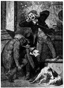 Illustrasjon fra Fra jorden til månen av Jules Verne, 1865 av Unbekannt
