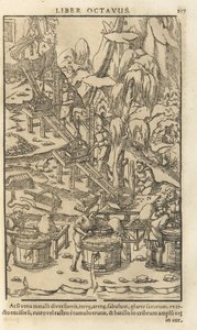 Illustrasjon fra De re metallica libri XII av Georgius Agricola, 1556 av Unbekannt