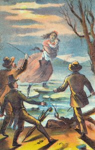 Illustrasjon fra en plakat som reklamerer for en teateroppsetning av Onkel Toms hytte, 1870 av Unbekannt