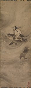 Immortal Riding on a Carp, ca. 1600. av Unbekannt