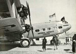Imperial Airways Handley-Page HP 42 biplan Hanno, Gwadar, Baluchistan, c1931-c1940 1946. av Unbekannt