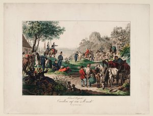 Imperialistisk russisk kavaleri på marsj, 1813 av Unbekannt