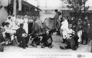 Improvisert kamel, hjelpesykehus, Rue Lafayette, Paris, Frankrike, første verdenskrig, 1914-1918 av Unbekannt