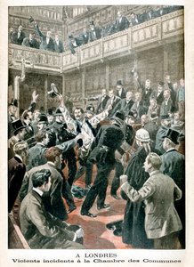 I London, Voldelig hendelse i Chamber of Commons, 1901 av Unbekannt