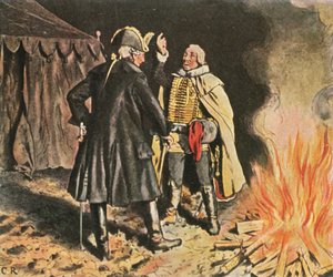 I Bunzelwitz-leiren, september 1761, 1936. av Unbekannt