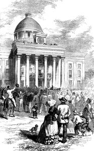 Innvielse av Jefferson Davis, Montgomery, Alabama, 1861 c1880 av Unbekannt