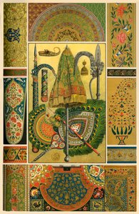 Indisk metallarbeid, broderi, veving og maling, 1898. av Unbekannt