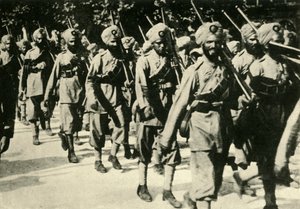 Indiske soldater i Frankrike, første verdenskrig, 1914, c1920. av Unbekannt