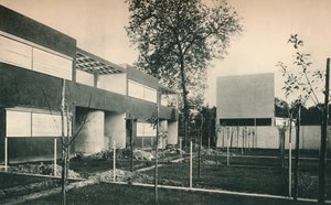 Industrial Housing Scheme i Pessac, nær Bordeaux. Arkitekter, Le Corbusier og Pierre Jeanneret, av Unbekannt