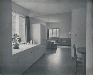 Interiør - House at Fairfax, California av Francis Ellsworth Lloyd, 1942 av Unbekannt