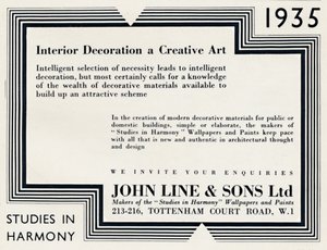 Interiørdekorasjon en kreativ kunst - John Line & Sons Ltd, 1935 av Unbekannt