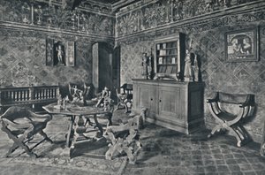 Interiør, Palazzo Davanzati, 1928 av Unbekannt
