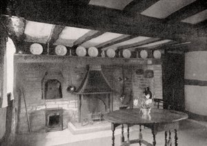 Interiør av Anne Hathaways Cottage, Stratford-upon-Avon, Warwickshire, England, 1924-1926 av Unbekannt