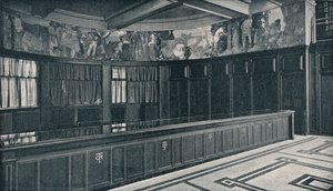 Interiør av Grand Trunk Railways nye London-kontorer med temperafrise av Frank Brangwyn, c1909 av Unbekannt