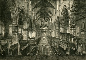Interiør i Londonderry Cathedral, 1898. av Unbekannt