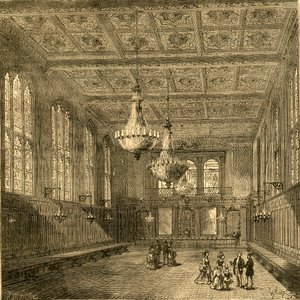 Interiør av Merchant Taylors Hall, 1897. av Unbekannt