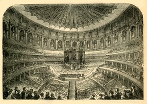 Interiøret i Albert Hall, c1876. av Unbekannt