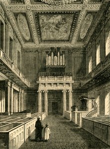 Interiør i Chapel Royal Banqueting House, Whitehall, 1881. av Unbekannt