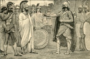 Intervju mellom Agesilaus og Pharnabazus, 1890. av Unbekannt