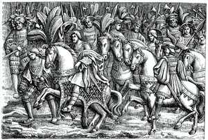 Intervju mellom Francis I og Henry VIII, on the Field of the Cloth of Gold, 1520, 1870 av Unbekannt