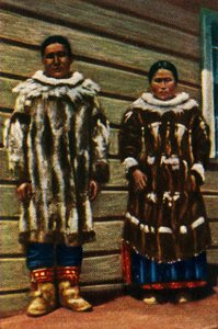 Inuitfolk fra Alaska, nord i USA, ca 1928. av Unbekannt