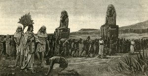 Israelittene og deres oppgavemestere, 1890. av Unbekannt