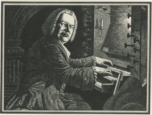 JS Bach av Unbekannt