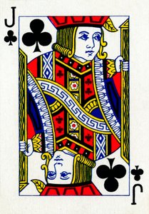 Jack of Clubs fra en kortstokk med Goodall & Son Ltd.-spillekort, c1940 av Unbekannt