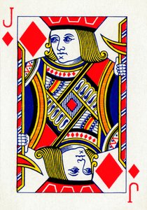 Jack of Diamonds fra en kortstokk med Goodall & Son Ltd.-spillekort, c1940 av Unbekannt