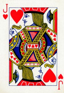 Jack of Hearts fra en kortstokk med Goodall & Son Ltd.-spillekort, c1940 av Unbekannt