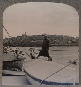Jaffa den gamle Joppe fra havet, ca 1900 av Unbekannt