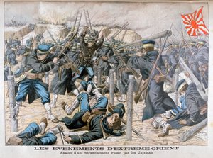 Japansk angrep på en russisk forskansing, russisk-japansk krig, 1904 av Unbekannt