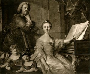 Jean-Marc Nattier og hans familie, 1730-1762, 1903. av Unbekannt